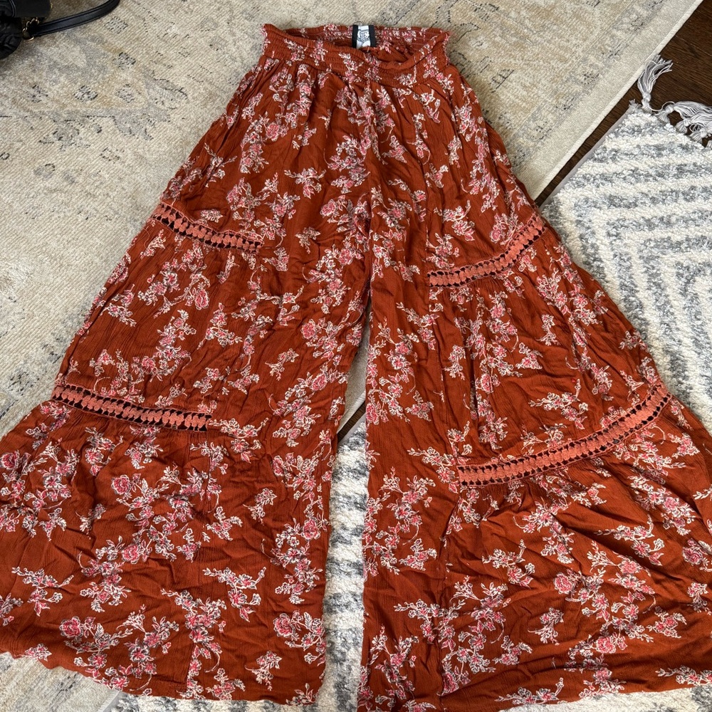 Angie Floral Wide-Leg Pants